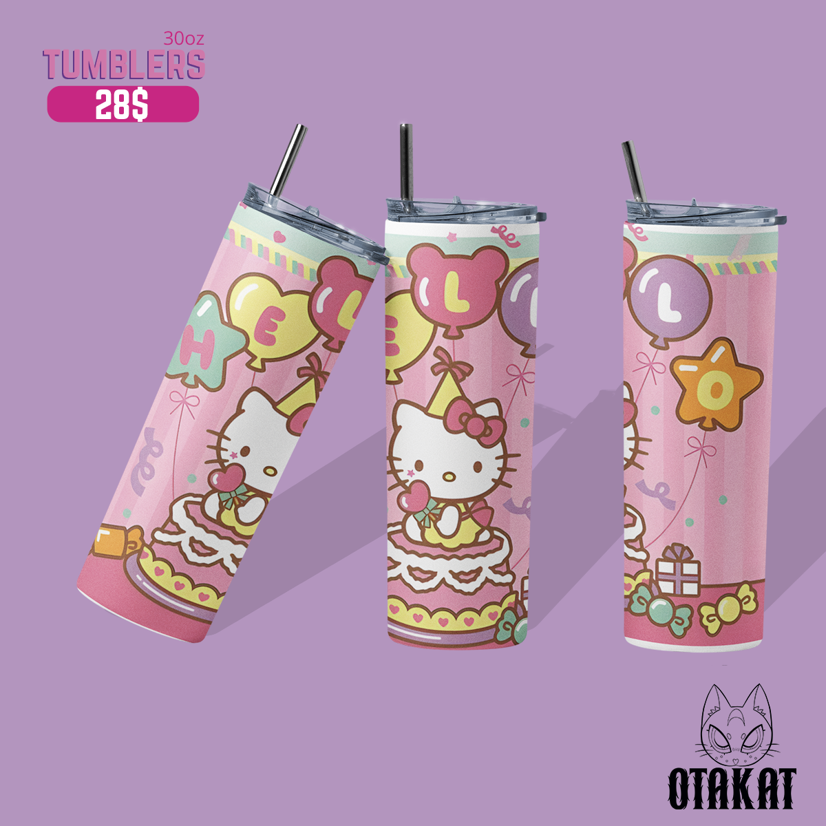hello kitty tumbler 30 0z