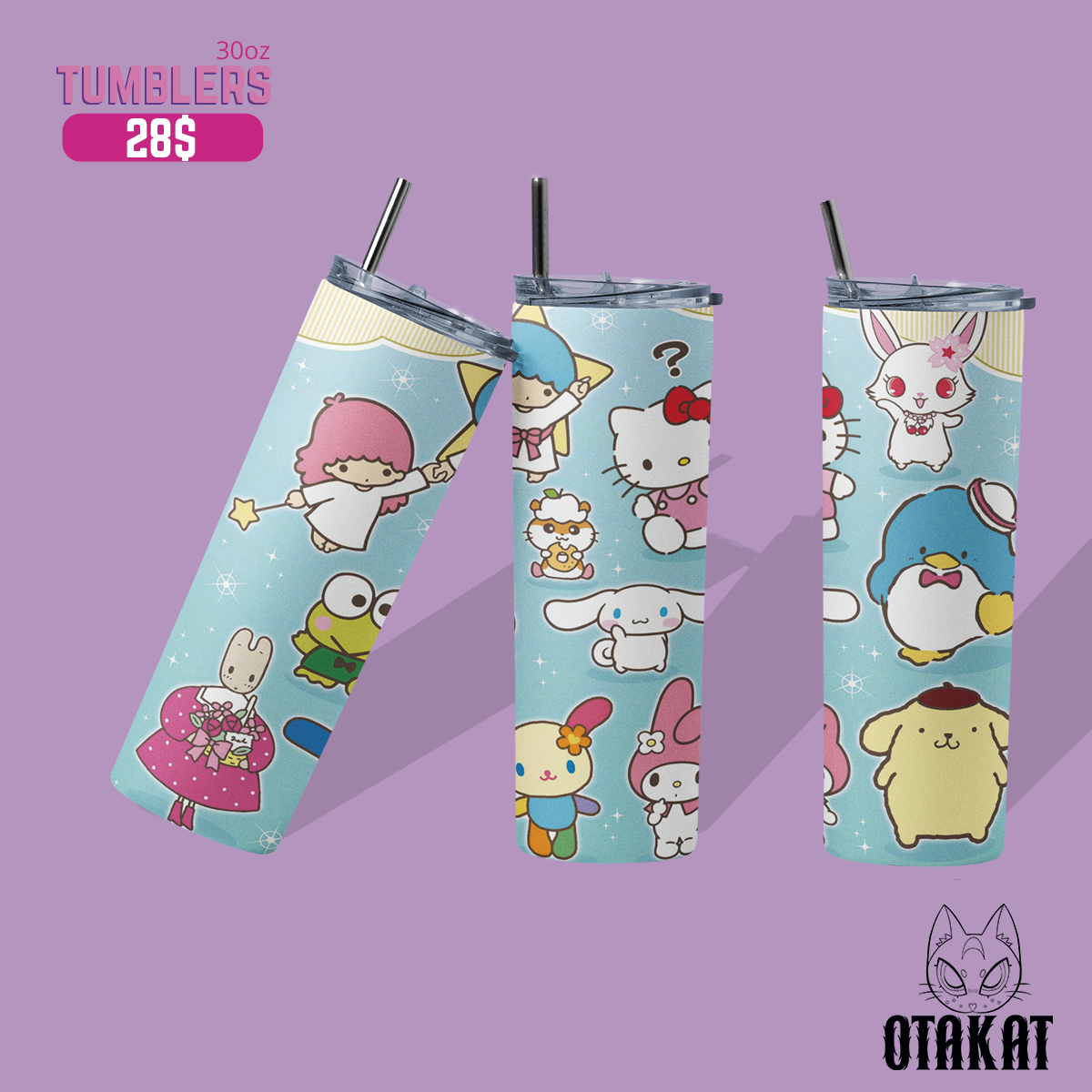 hello kitty tumbler 30 0z