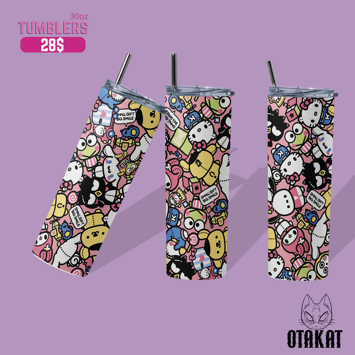 hello kitty tumbler 30 0z