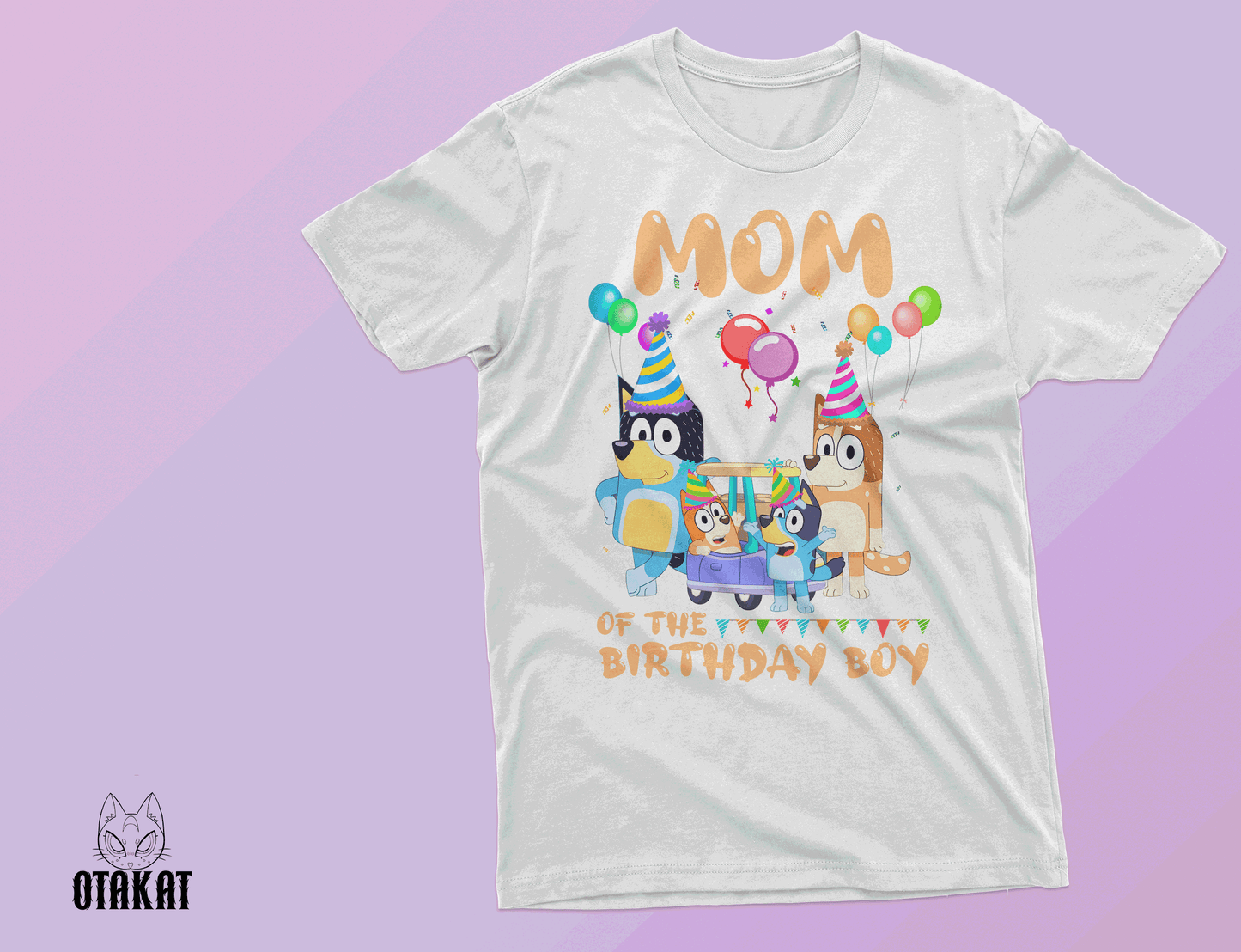 bluey mom of the birthdayboy Tshirt adult size