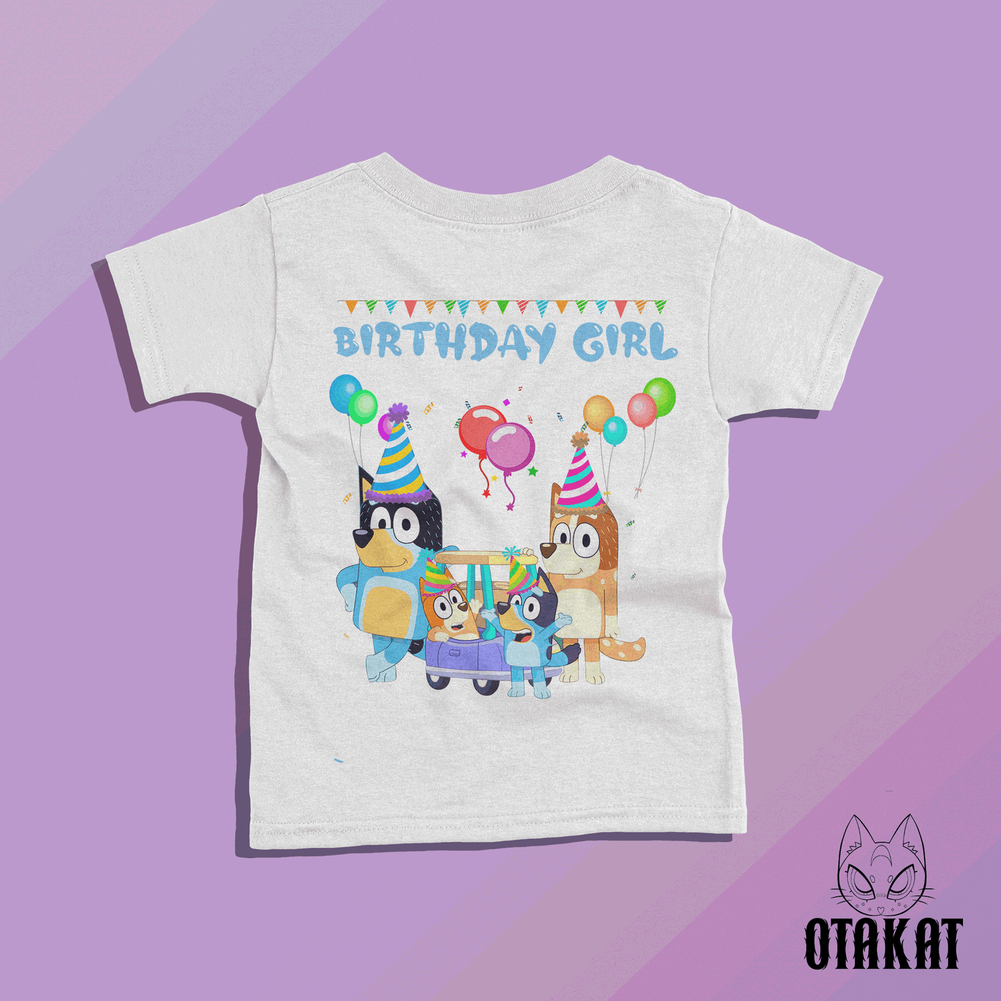 bluey birthday Girl kid Tshirt