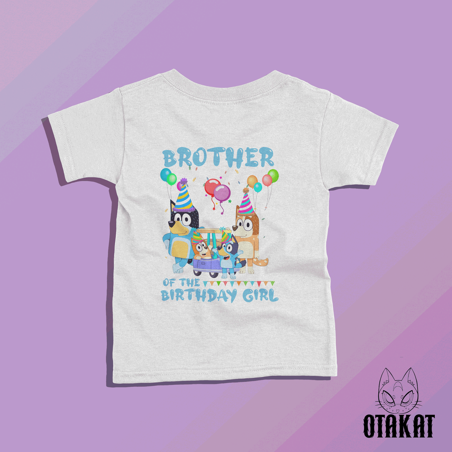 bluey brother of the birthday girl Tshirt kid size