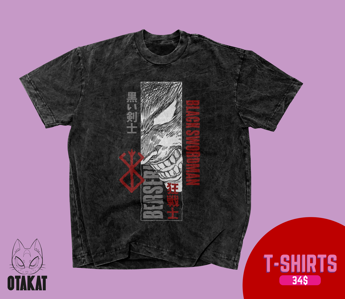 Bersek Acid wash T-shirt