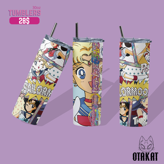 Sailor moon tumbler 30 0z