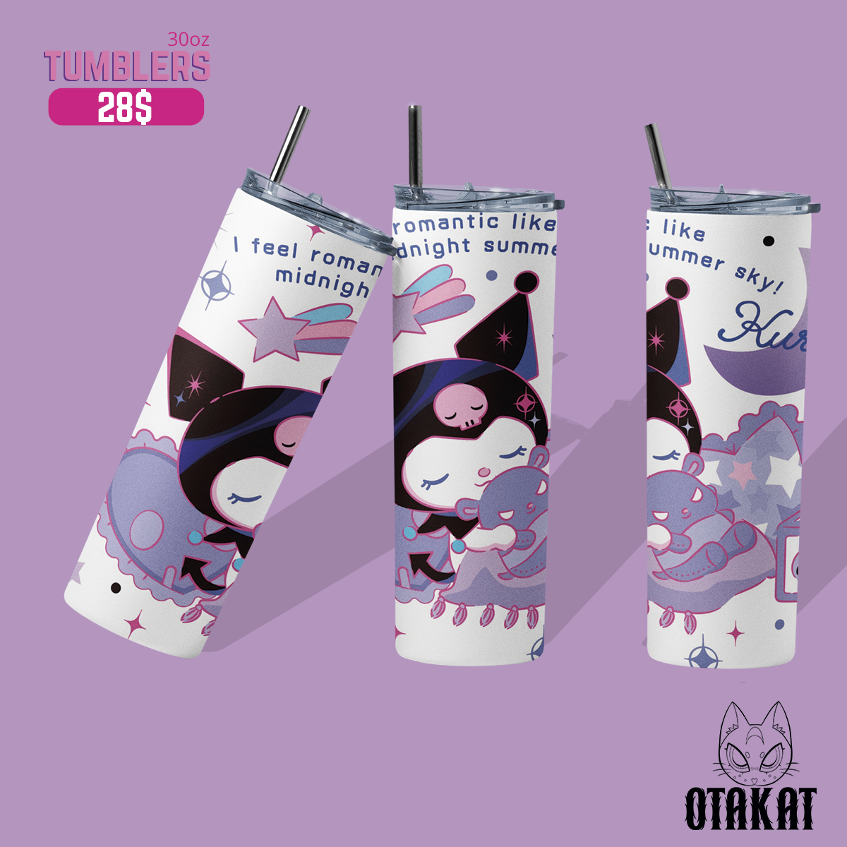 Kuromi tumbler 30 0z