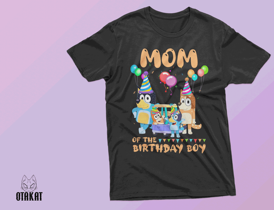 bluey mom of the birthdayboy Tshirt adult size