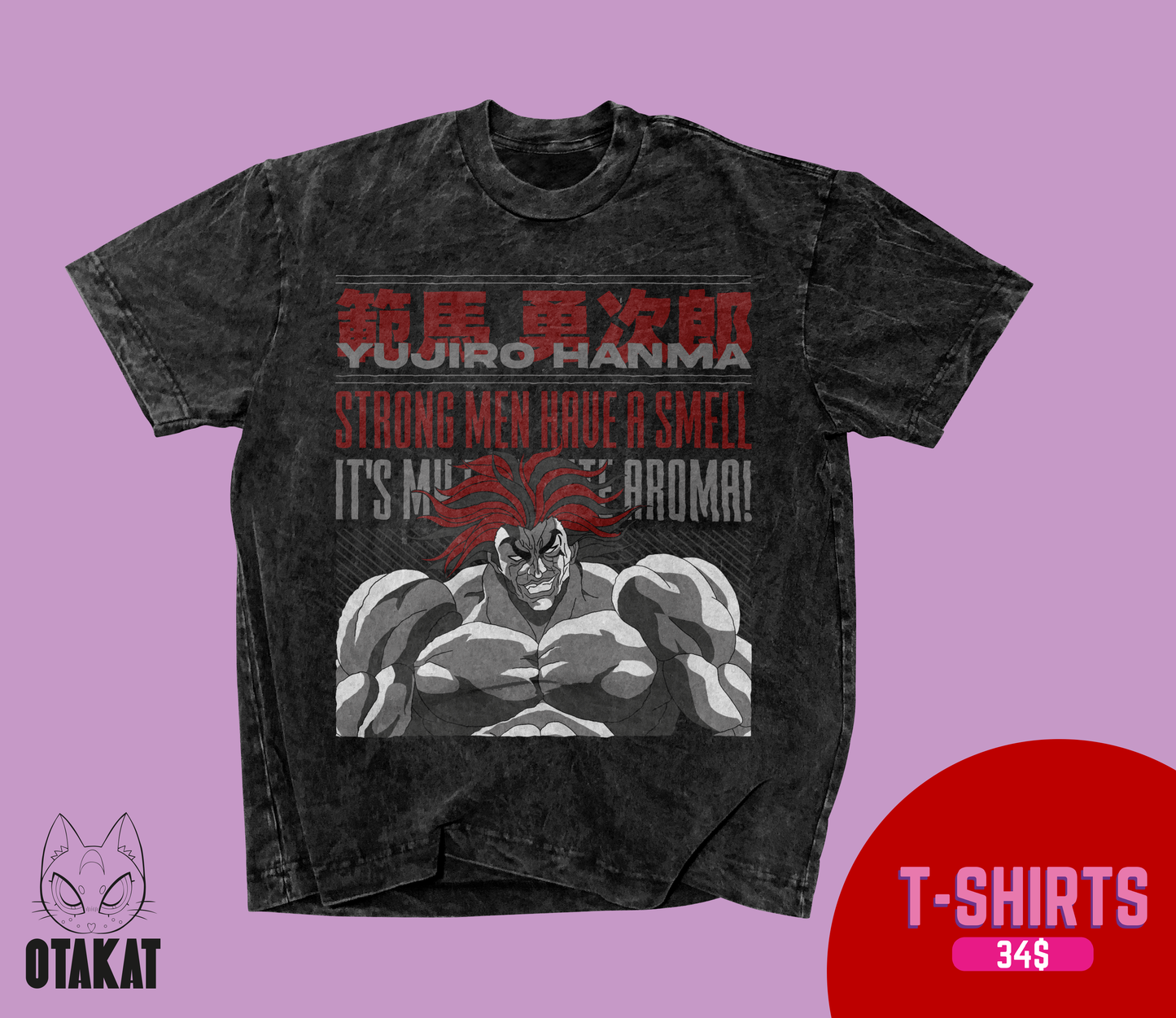 Baki Acid wash T-shirt