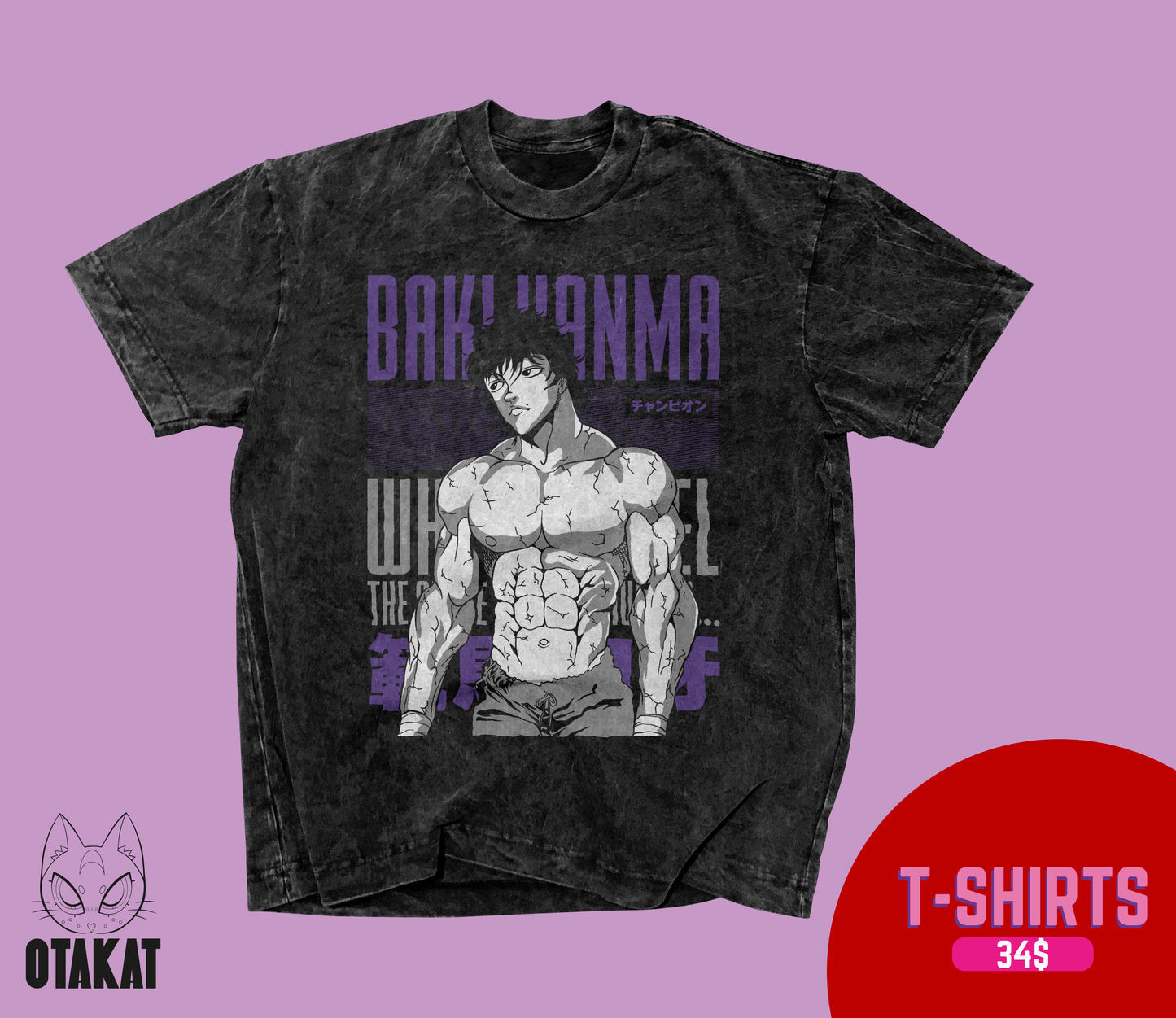 Baki Acid wash T-shirt