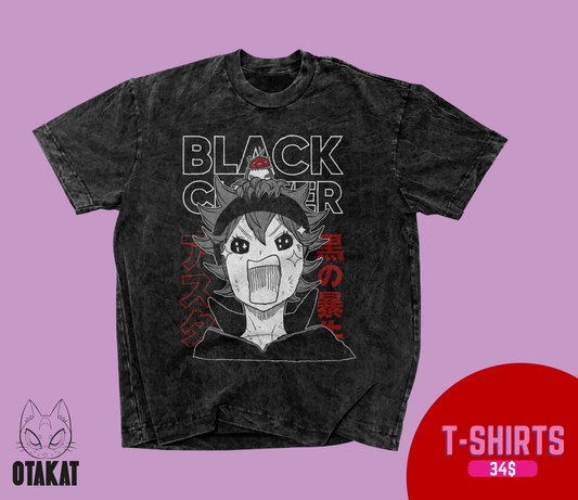 Black cover  Acid wash T-shirt