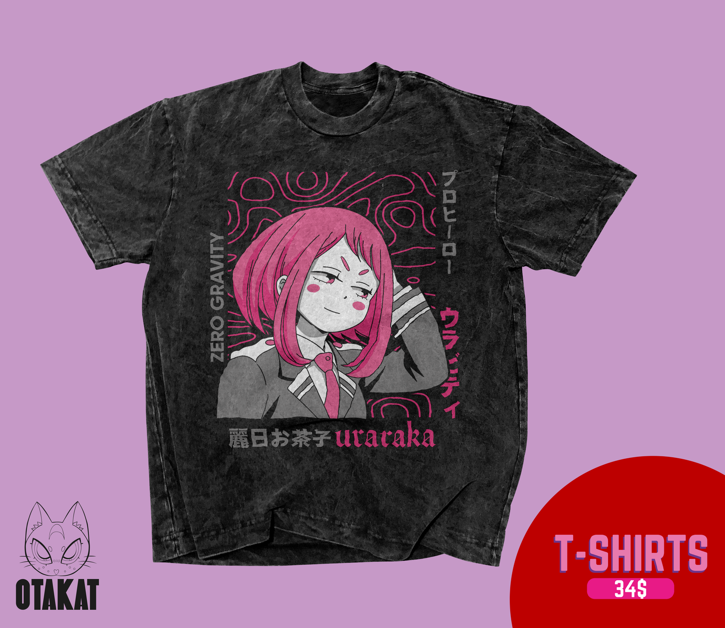 Boku no hero Acid wash T-shirt