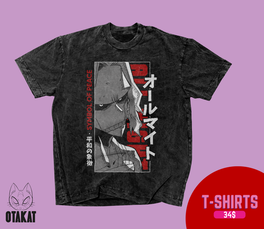 Boku no hero Acid wash T-shirt