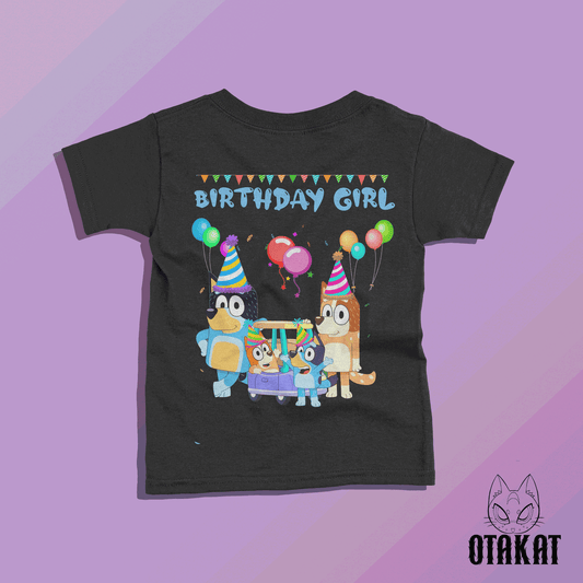 bluey birthday Girl kid Tshirt