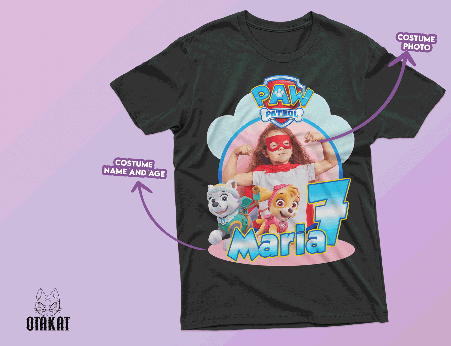 paw patrol custom Tshirt adult size