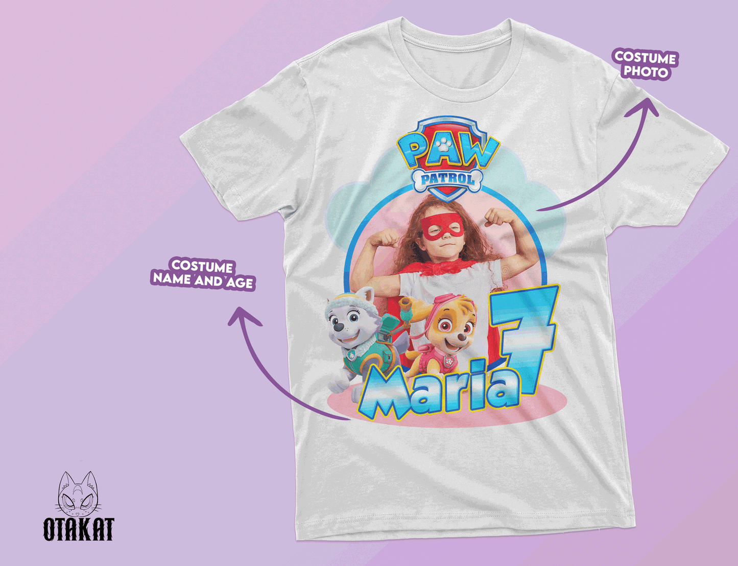 paw patrol custom  Tshirt kid size
