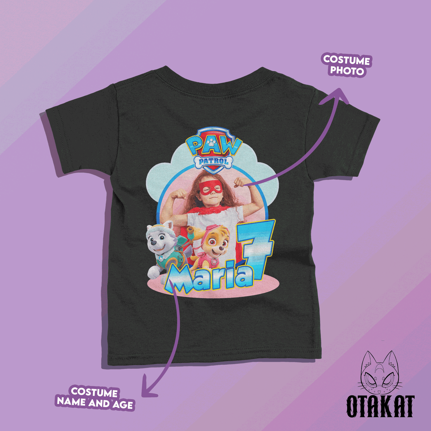 paw patrol custom  Tshirt kid size