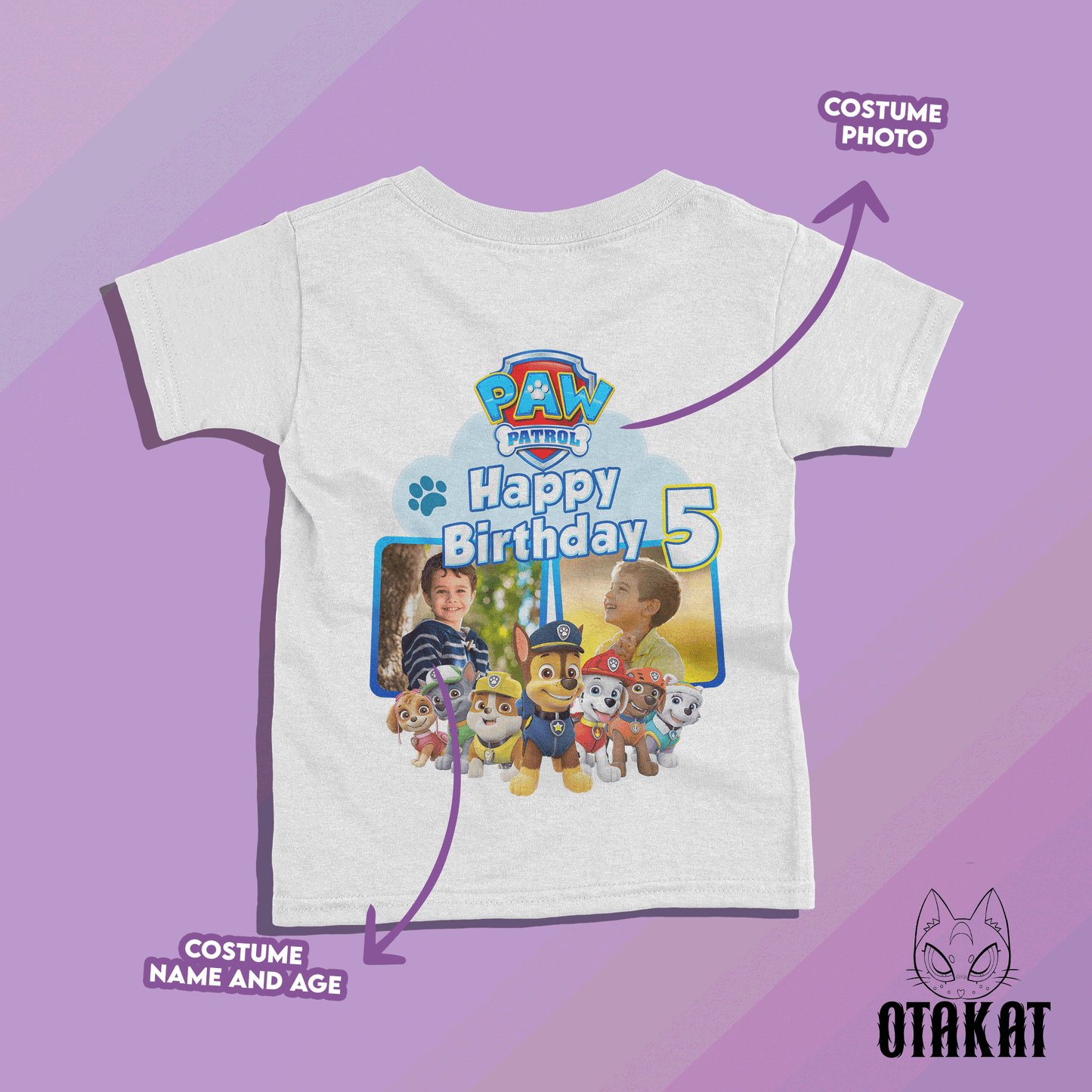 paw patrol custom  Tshirt kid size
