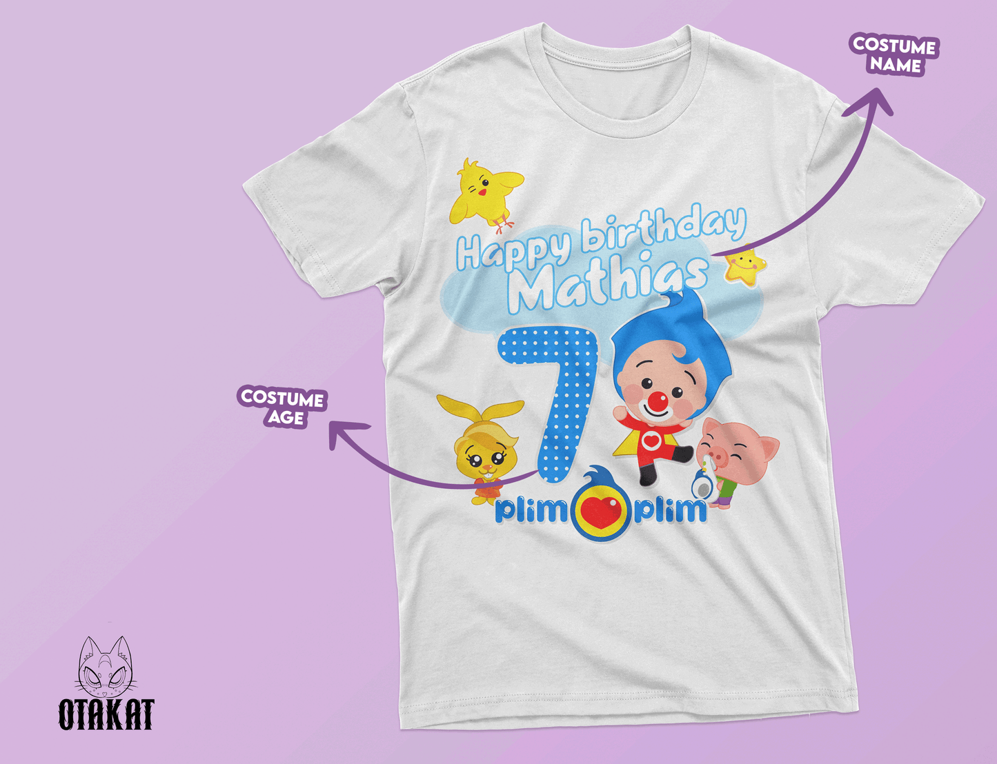 Plim plim custom Tshirt adult size