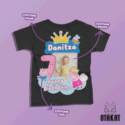 peppa pig custom  Tshirt kid size