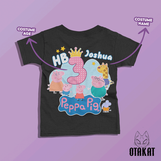 peppa pig custom  Tshirt kid size