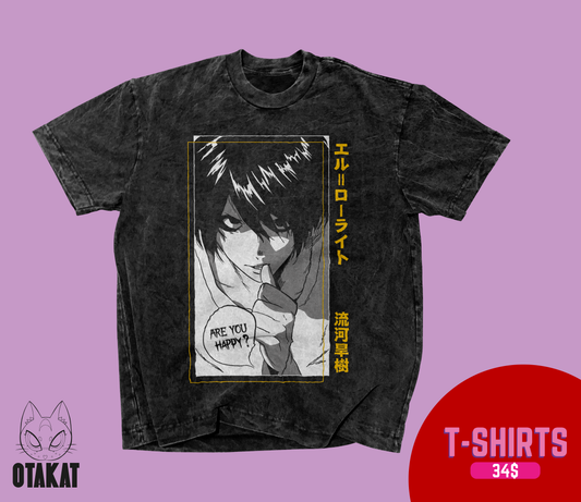 Death note Acid wash T-shirt