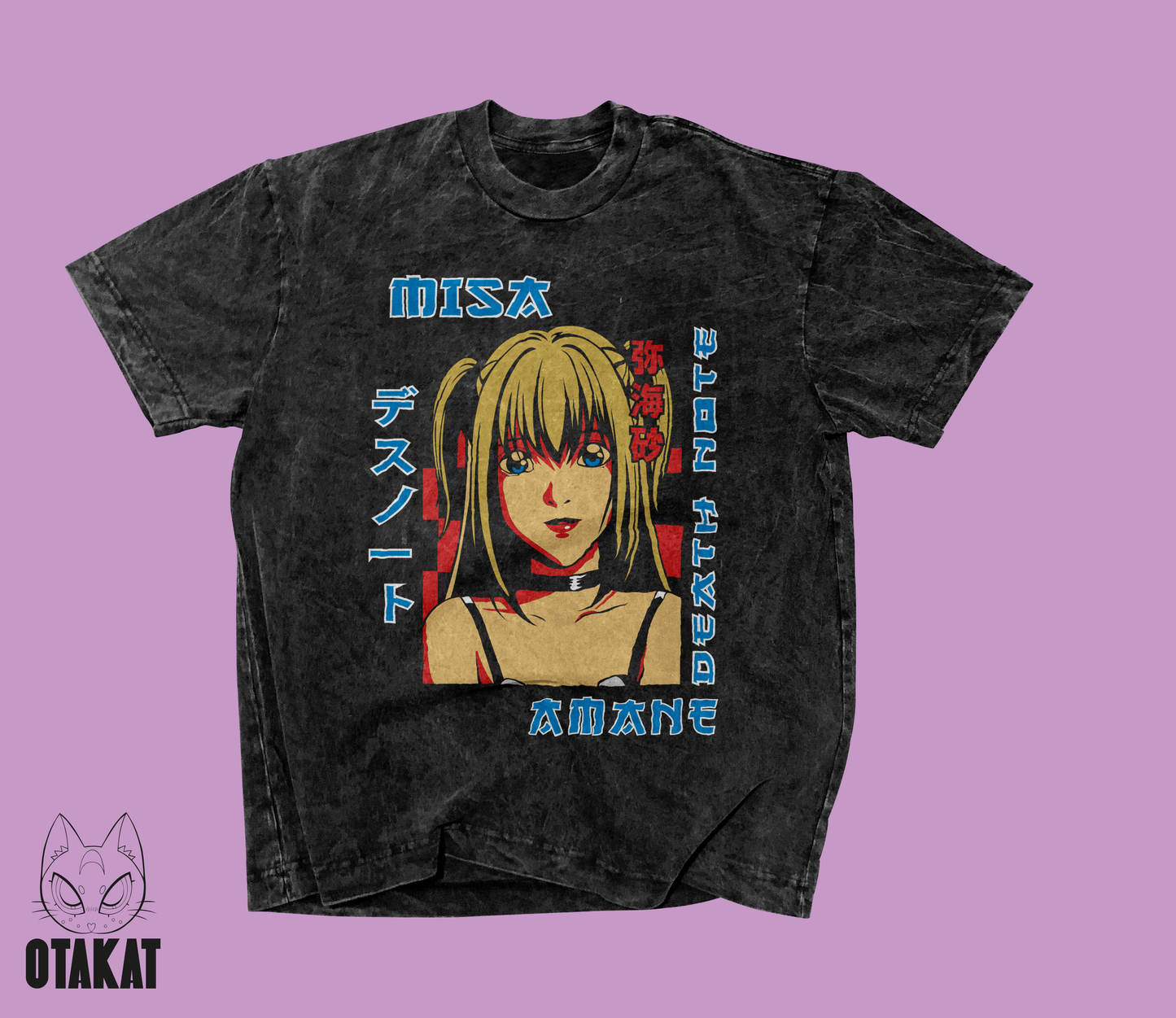 Death note Acid wash T-shirt