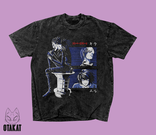 Death note Acid wash T-shirt