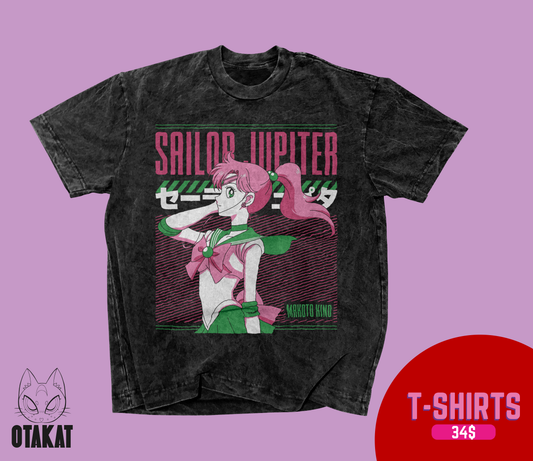 Sailor moon Acid wash T-shirt